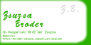 zsuzsa broder business card